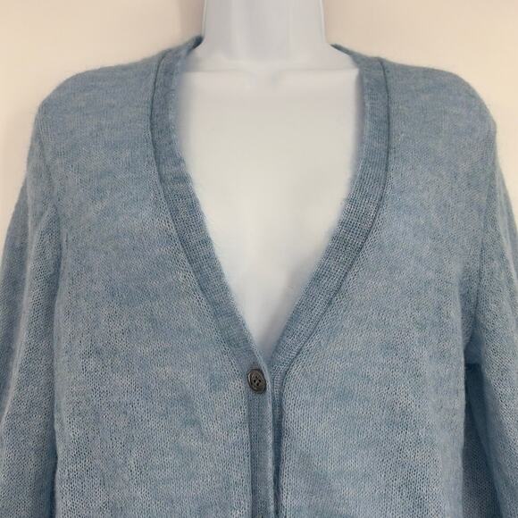 J Crew Mohair Cardigan Y2K Womens Sweater Sz M Cardigan Cozy Coquette Preppy - Picture 2 of 9